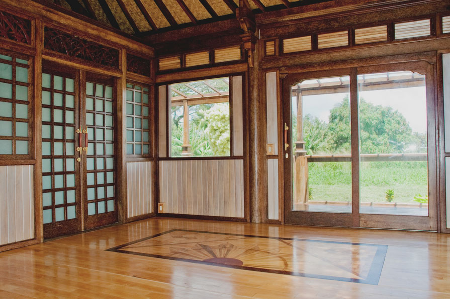 Haiku Ohana Eco House Wooden Living Room by Mandala Eco Homes